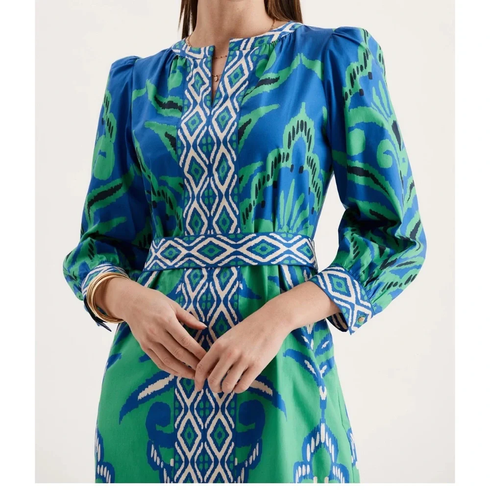 Tyler Boe Kelsey Cotton Graphic Dress Size Small - Picture 3 of 11